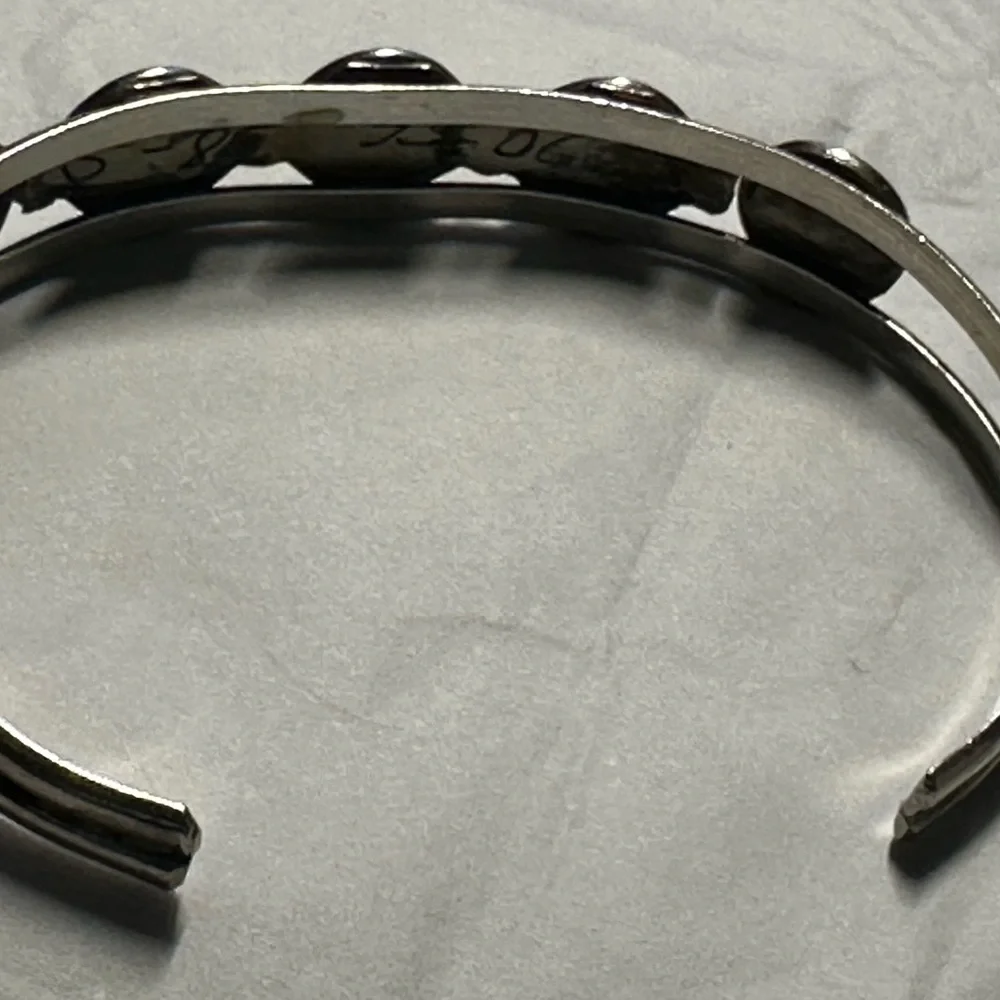 Vintage Native American Silver Turquoise cuff bracelet - Picture 9 of 12